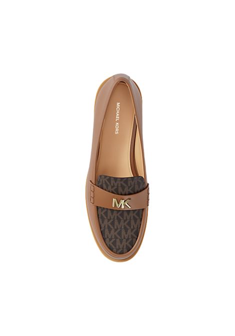 Loafer Lex in pelle con logo CUOIO Michael Kors | 40F5LXFP1B200